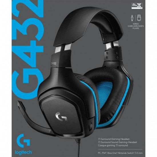 Logitech G432 Gaming Headset, gaming headset (981-000770)