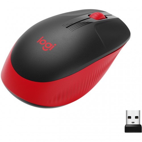 Logitech M190, mouse (black red) (910-005908)