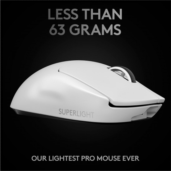 Logitech PRO X SUPERLIGHT, gaming mouse (white) (910-005942)