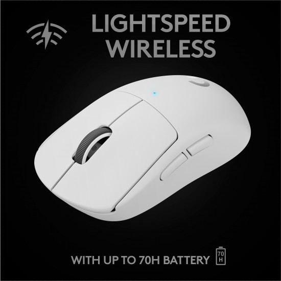 Logitech PRO X SUPERLIGHT, gaming mouse (white) (910-005942)