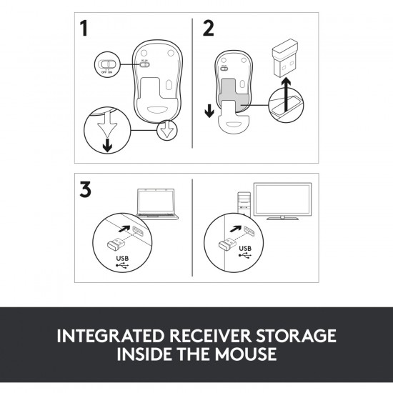 Logitech Wireless Mouse M185, Mouse (blue) (910-002239)