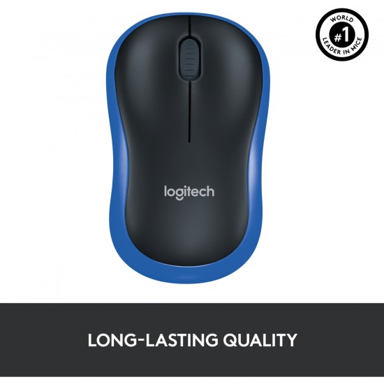 Logitech Wireless Mouse M185, Mouse (blue) (910-002239)