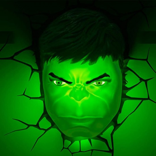 3D Light FX – 3DL – Marvel Hulk Face 3D Deco Light (118533)
