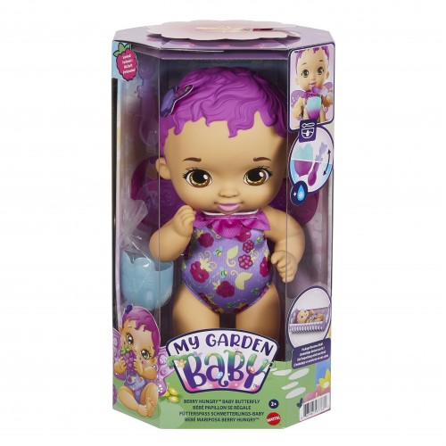 Mattel My Garden Baby-Μωράκι Ώρα Για Φαγητό Μωβ Μαλλιά (GYP00)
