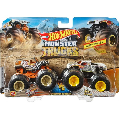 Mattel Hot Wheels Monster Trucks: Demolition Doubles - HW Safari VS Wild Streak (FYJ64/HWN58)
