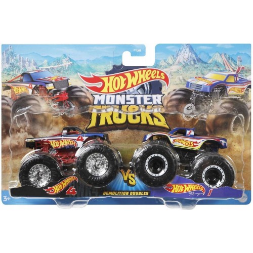 Mattel Hot Wheels Monster Trucks: Demolition Doubles - Hot Wheels 4 VS Hot Wheels 1 (FYJ64/HNX29)