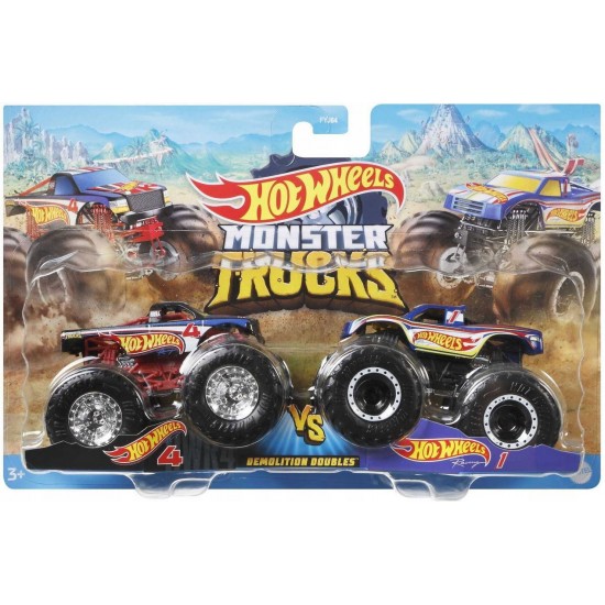 Mattel Hot Wheels Monster Trucks: Demolition Doubles - Hot Wheels 4 VS Hot Wheels 1 (FYJ64/HNX29)
