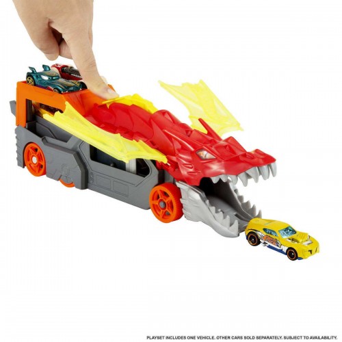 Mattel Hot Wheels City - Dragon Launch Transporter με Λαμπάδα (GTK42)
