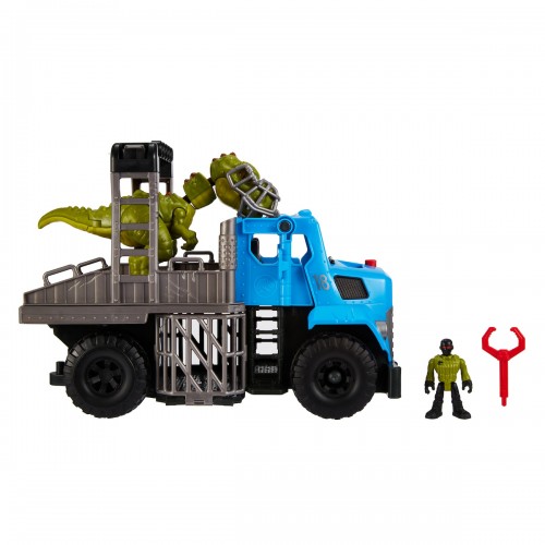 Mattel Imaginext Jurassic World Dominion: Break Out Dino Hauler Thrashing Action Vehicle (GVV50)