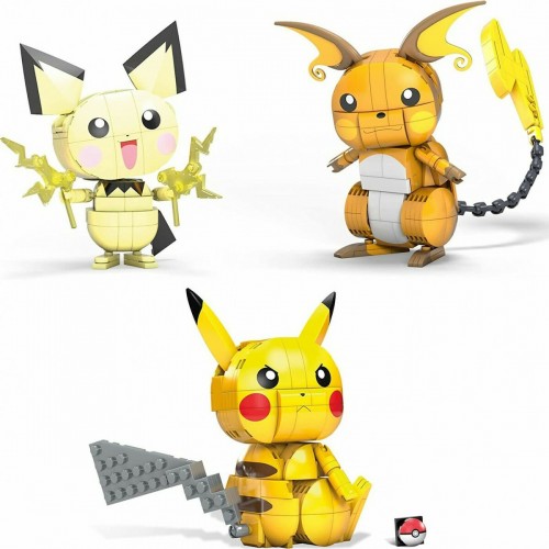 Mega Construx Pokemon: Build & Show Pikachu Evolution Trio (Pichu, Pikachu & Raichu) (GYH06)