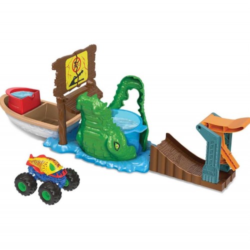Mattel Hot Wheels Monster Trucks: Color Shifters - Swamp Chomp Playset (HGV14)