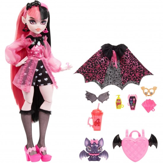 Mattel Monster High Draculaura, doll με Λαμπάδα (HHK51)