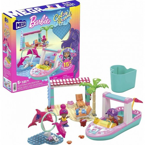Mattel Mega Bloks Barbie: Color Reveal Dolphin Exploration (HHW83)