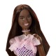 Mattel Barbie: Glitz Outfits - Dark Skin Doll with Pink Dress (HJR94/T7580)