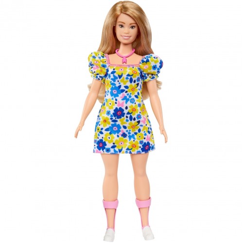 Mattel Barbie Fashionistas doll with Down syndrome in floral dress (HJT05)