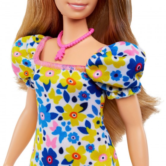 Mattel Barbie Fashionistas doll with Down syndrome in floral dress (HJT05)