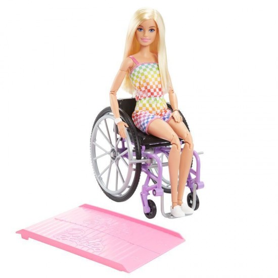 Mattel Barbie Fashionistas με Αναπηρικό Αμαξίδιο - Blonde (HJT13)