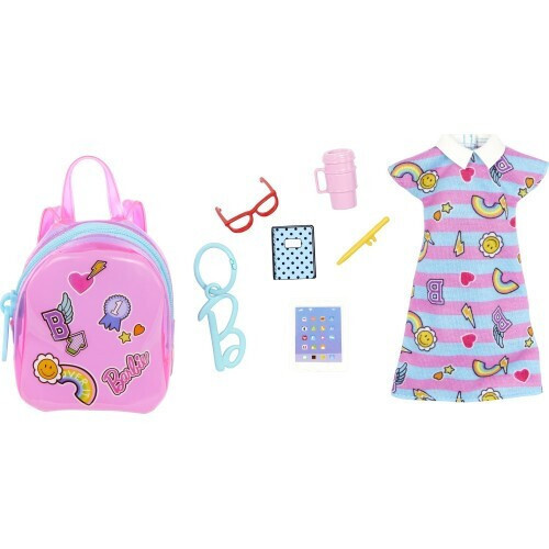 Mattel Barbie: Deluxe Clip-On Bag with School Outfit (HJT41/HJT44)