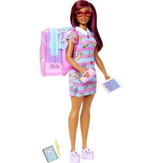 Mattel Barbie: Deluxe Clip-On Bag with School Outfit (HJT41/HJT44)