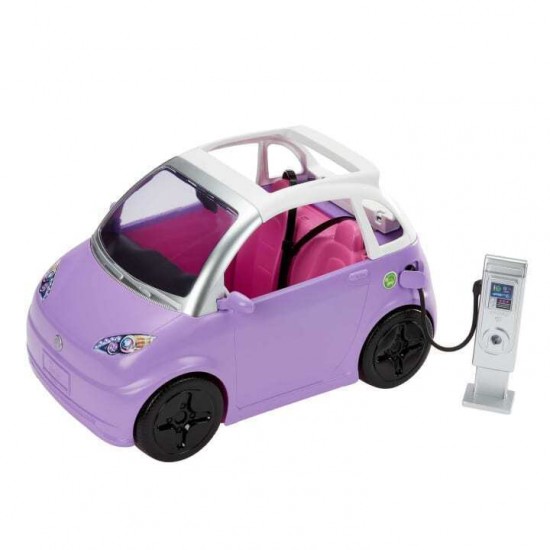 Mattel Barbie: Electric Vehicle with Charging Station And Plug με Λαμπάδα (HJV36)