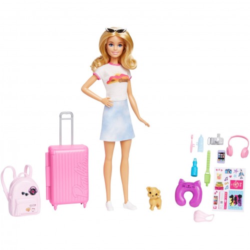 Mattel Barbie Κούκλα Έτοιμη για Ταξίδι (HJY18)