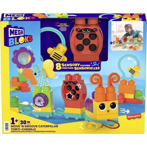 Mattel Mega Bloks: Sensory Features - Move 'N Groove Caterpillar (HKN44)
