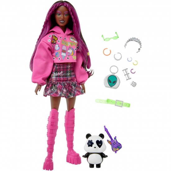 Mattel Barbie Extra Doll Με Κατοικίδιο Αρκουδάκι Πάντα (HKP93)