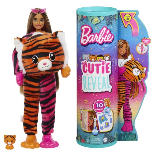 Mattel Barbie Cutie Reveal Doll - Τιγράκι (HKP99)