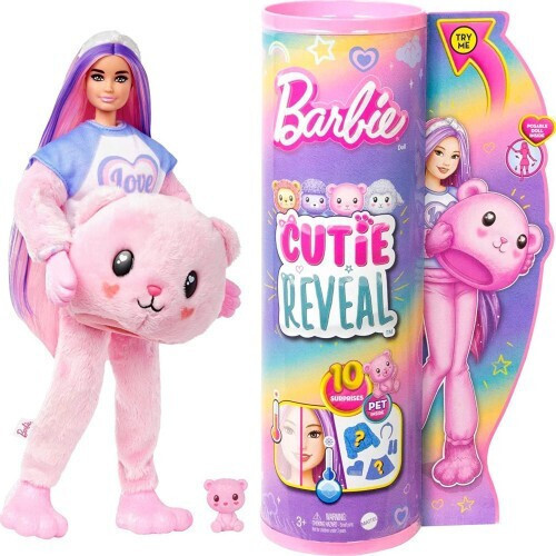 Mattel Barbie Cutie Reveal Cozy Cute Series - Teddy Bear, Doll (HKR04)
