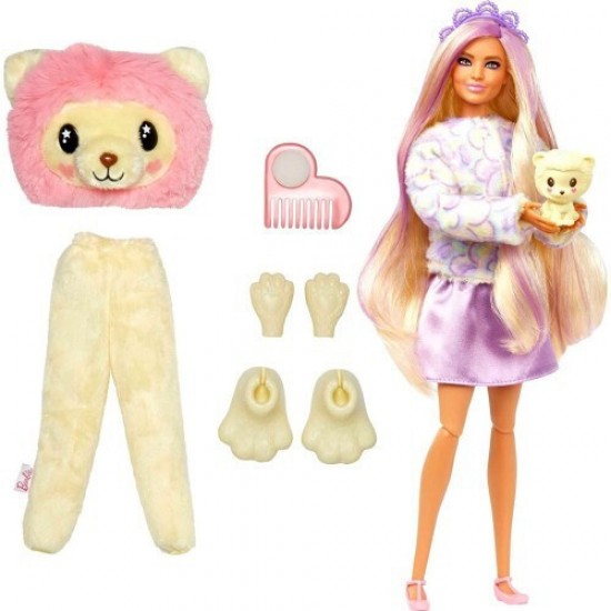 Mattel Barbie Cutie Reveal Cozy Cute Series - Lion, Doll (HKR06)