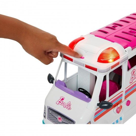 Mattel Barbie 2-in-1 Ambulance Playset, Toy Vehicle (HKT79)