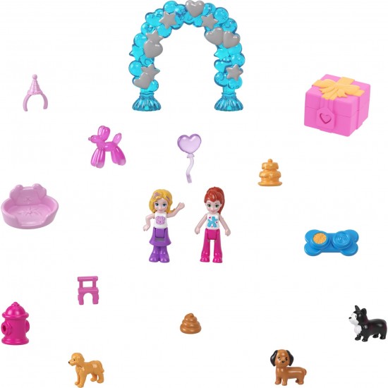 Mattel Παιχνίδι Μινιατούρα Polly Pocket Doggy Birthday Bash (FRY35/HKV30)