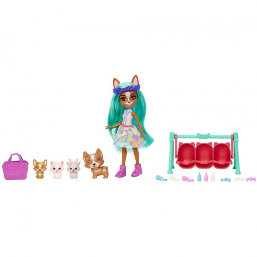 Mattel Enchantimals Baby Animal Friends Crizia Corgi & Show Doll (HLK86)