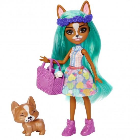 Mattel Enchantimals Baby Animal Friends Crizia Corgi & Show Doll (HLK86)