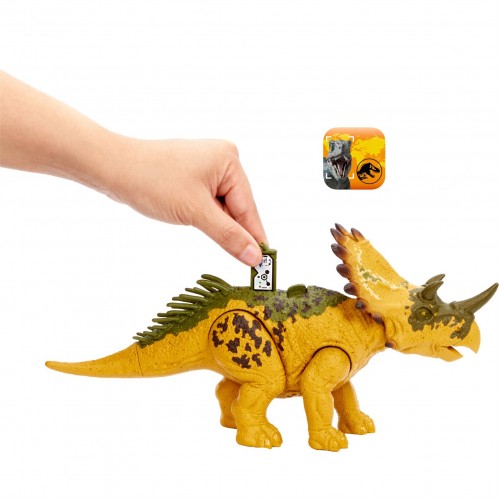 Mattel Jurassic World Wild Roar Regaliceratops toy figure (HLP19)