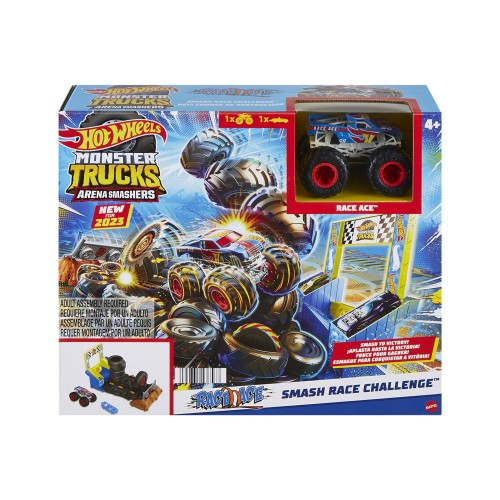 Mattel Hot Wheels Monster Trucks: Arena Smashers - Race Ace Smash Race Challenge (HNB89/HNB87)