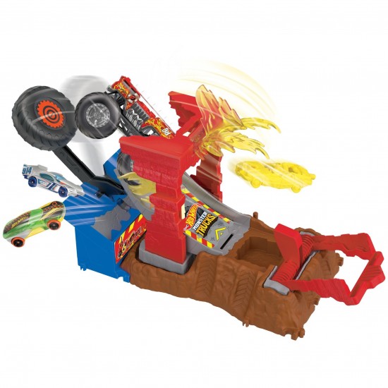Mattel Hot Wheels Monster Trucks: Arena Smashers - 5 Alarm Fire Crash Challenge (HNB90/HNB87)