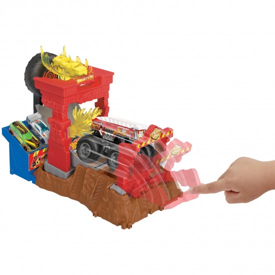 Mattel Hot Wheels Monster Trucks: Arena Smashers - 5 Alarm Fire Crash Challenge (HNB90/HNB87)