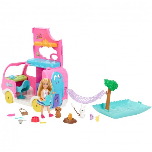 Mattel Barbie Chelsea 2-in-1 Camper, toy vehicle (HNH90)