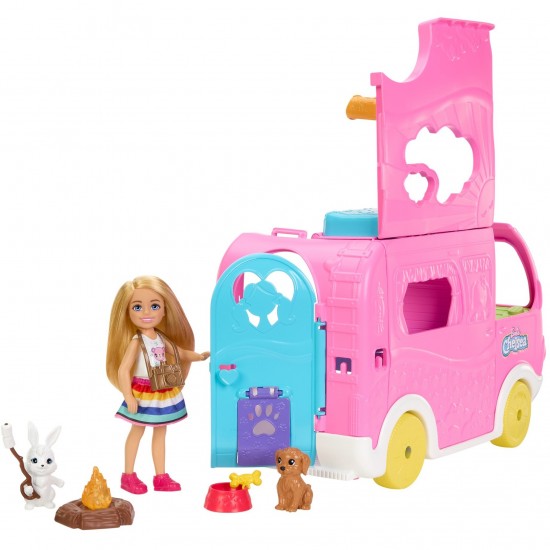 Mattel Barbie Chelsea 2-in-1 Camper, toy vehicle (HNH90)