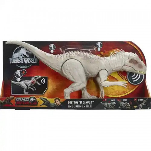 Mattel Jurassic World - Indominus Rex , Φιγούρα Δράσης Με Φώτα, Ήχο Και Κίνηση (HNT63)