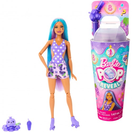 Mattel Barbie Pop! Reveal Juicy Fruits - Grape Juice, Doll (HNW44)