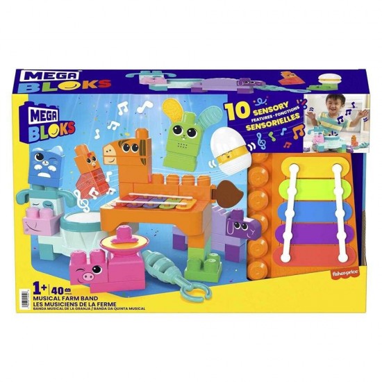 Fisher-Price Mega Blocks: Sensory Line - Musical Farm Band (HPB46)