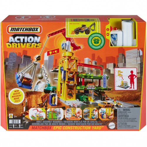 Mattel Matchbox Action Drivers Giant Construction Site Playset, Play Building (HPD63)