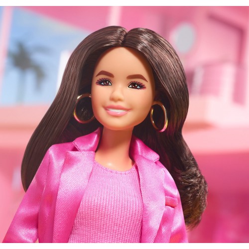 Mattel Barbie: The Movie - Collectible Doll America Ferrera as Gloria in Pink Power Pant Suit (HPJ98)