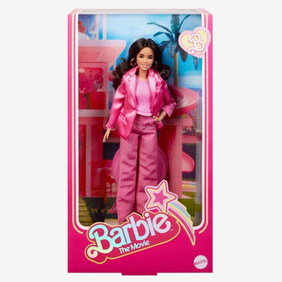 Mattel Barbie: The Movie - Collectible Doll America Ferrera as Gloria in Pink Power Pant Suit (HPJ98)