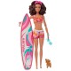 Mattel Barbie: Beach Doll with Surfboard (HPL69)