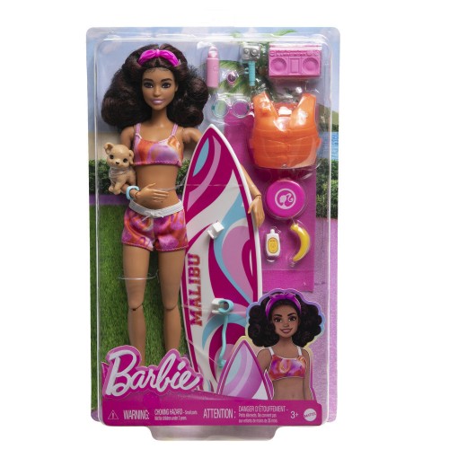 Mattel Barbie: Beach Doll with Surfboard (HPL69)