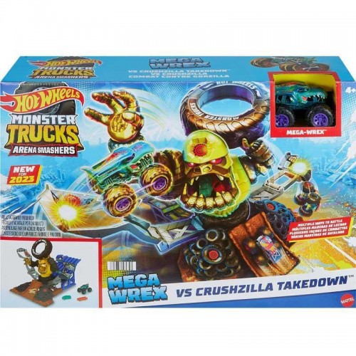 Hot Wheels Monster Truck Area World Championship: Mega Wrex v. Crushzilla, toy vehicle (HPN71)