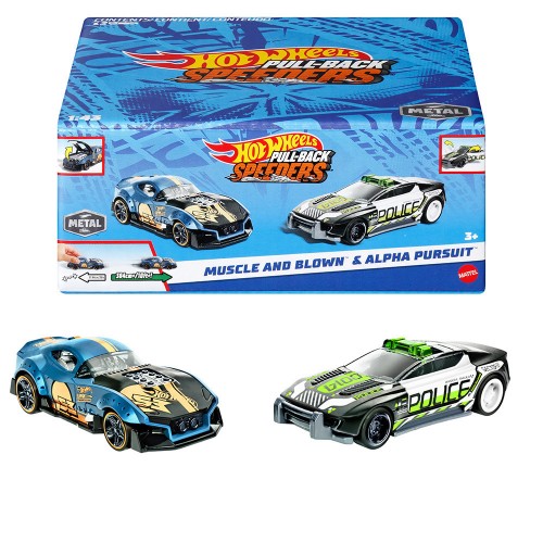 Mattel Hot Wheels: Pull-Back Speeders - Muscle and Blown Alpha Pursuit (HPR97/HPR91)